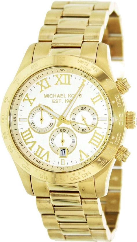 michael kors layton mk8214 mens watch|Michael Kors MK8214 Men's Layton Chronograph Gold  .